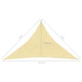 Pikkukuva 6 / 6: vidaXL Aurinkopurje 160 g/m² beige 3x3x4,2 m HDPE
