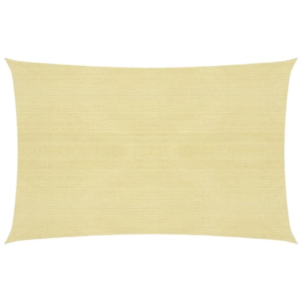 vidaXL solsejl 160 g/m² 3x4,5 m HDPE beige