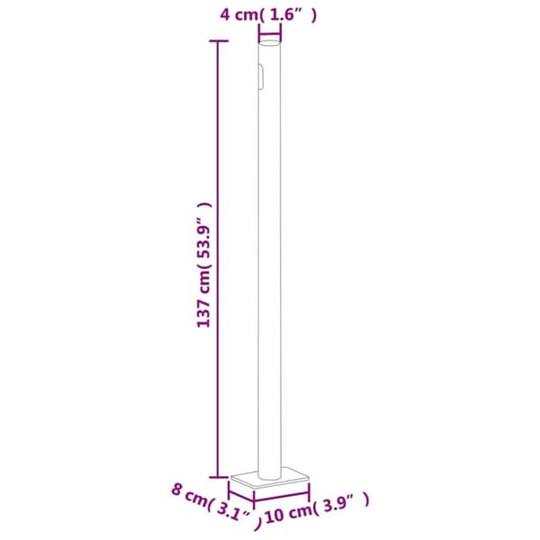 vidaXL Uttrekkbar sidemarkise 140x600 cm kremhvit