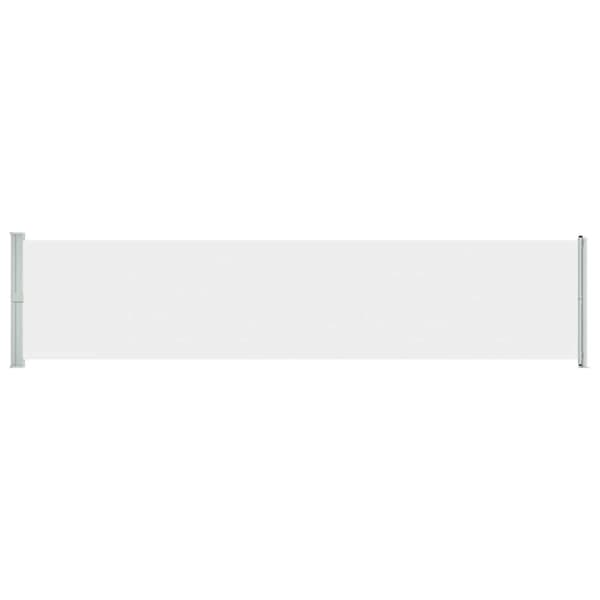 vidaXL Uttrekkbar sidemarkise 140x600 cm kremhvit