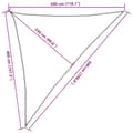Miniatyrbilde 11 av 11: vidaXL Solseil 160 g/m² kremhvit 3x4x5 m HDPE