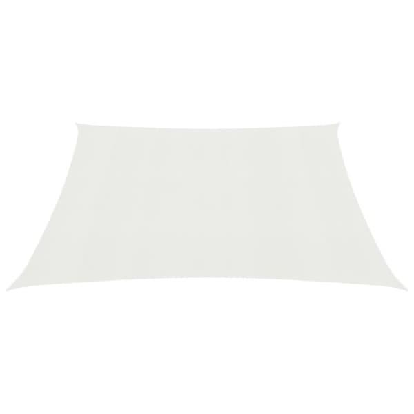 vidaXL Aurinkopurje 160 g/m² valkoinen 4x4 m HDPE