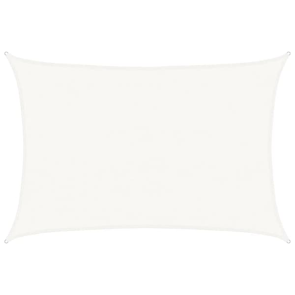 vidaXL Aurinkopurje 160 g/m² valkoinen 4x5 m HDPE