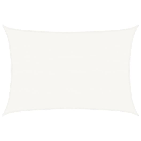 vidaXL Aurinkopurje 160 g/m² valkoinen 5x6 m HDPE