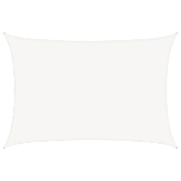 vidaXL Aurinkopurje 160 g/m² valkoinen 5x7 m HDPE