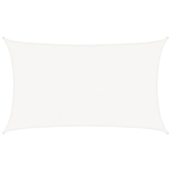 vidaXL Aurinkopurje 160 g/m² valkoinen 5x8 m HDPE