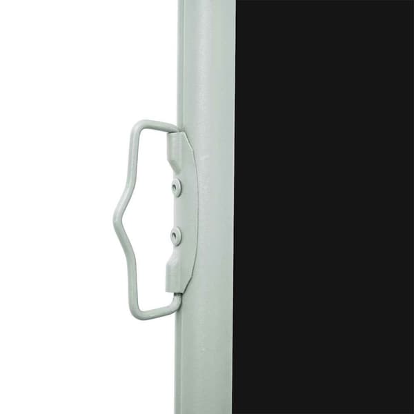 vidaXL sammenrullelig sidemarkise til terrassen 600x160 cm sort