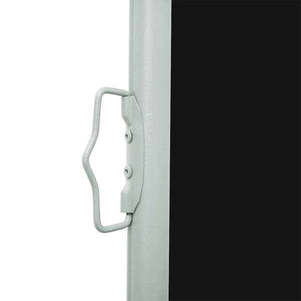 vidaXL sammenrullelig sidemarkise til terrassen 600x160 cm sort
