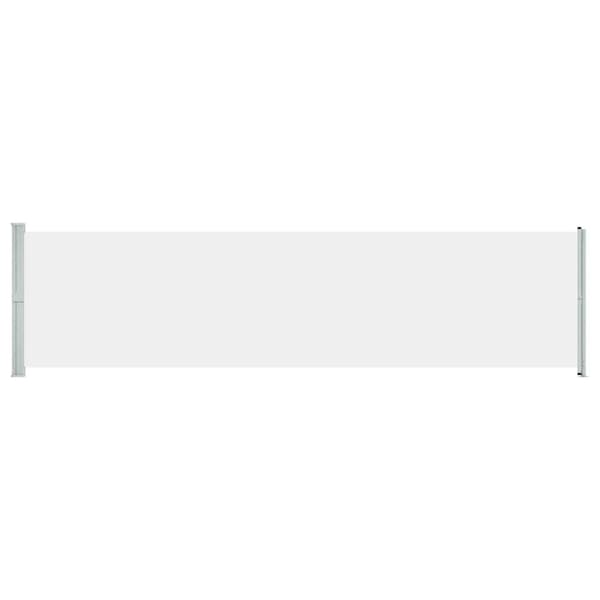 vidaXL Uttrekkbar sidemarkise 600x160 cm kremhvit