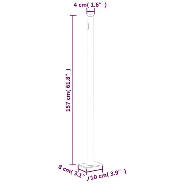 vidaXL Uttrekkbar sidemarkise 600x160 cm rød