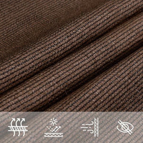 vidaXL solsejl 4,5x4,5 m 160 g/m² HDPE brun