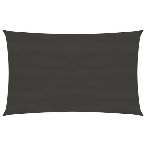 vidaXL solsejl 3x4 m 160 g/m² HDPE antracitgrå