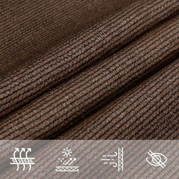 vidaXL solsejl 3x4,5 m 160 g/m² HDPE brun