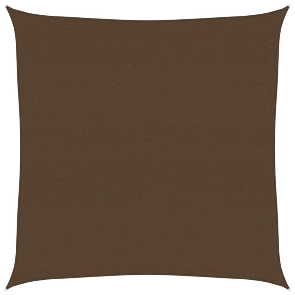 vidaXL Solsegel 160 g/m² brun 4x4 m HDPE