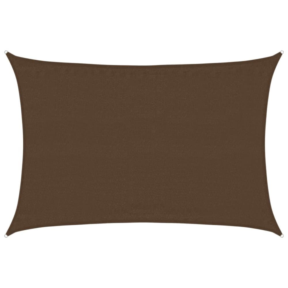 vidaXL Solsegel 160 g/m² brun 3,5x5 m HDPE