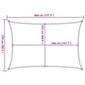 Miniatyrbilde 11 av 11: vidaXL Solseil 160 g/m² kremhvit 2,5x4 m HDPE