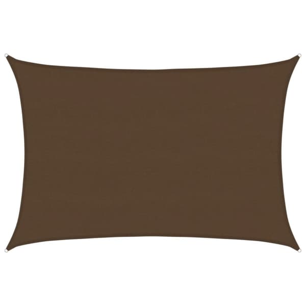 vidaXL Solseil 160 g/m² brun 5x6 m HDPE