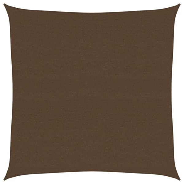 vidaXL Solseil 160 g/m² brun 6x6 m HDPE
