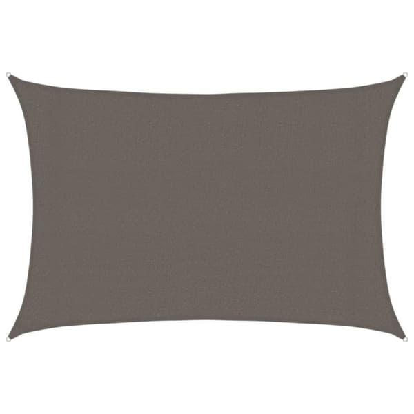 vidaXL Solseil 160 g/m² antrasitt 3x4,5 m HDPE