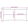 Miniatyrbilde 11 av 11: vidaXL Solseil 160 g/m² kremhvit 3x6 m HDPE