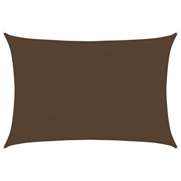 vidaXL Solseil 160 g/m² brun 4x6 m HDPE