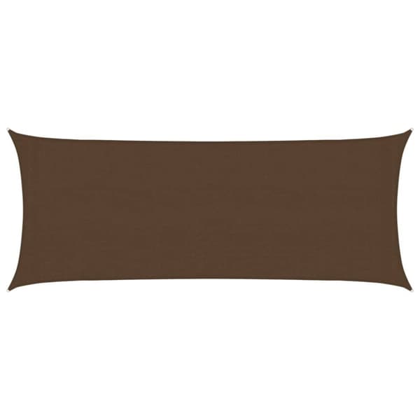vidaXL Solsegel 160 g/m² brun 2x5 m HDPE