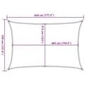 Miniatyrbilde 11 av 11: vidaXL Solseil 160 g/m² kremhvit 3,5x4,5 m HDPE
