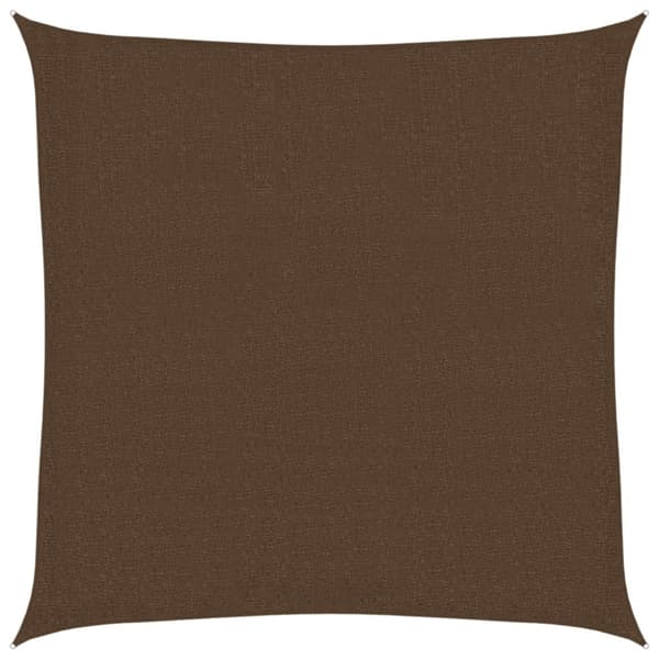 vidaXL Solseil 160 g/m² brun 3,6x3,6 m HDPE