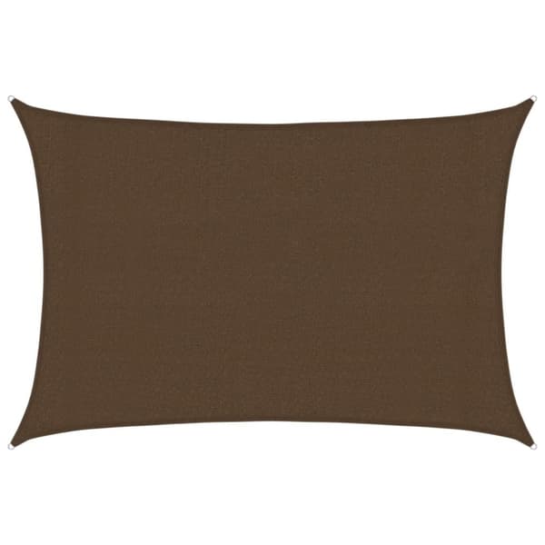vidaXL Solseil 160 g/m² brun 3x4 m HDPE