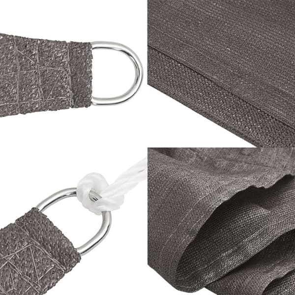 vidaXL solsejl 2,5x2,5 m 160 g/m² HDPE antracitgrå