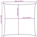 Pikkukuva 11 / 11: vidaXL Aurinkopurje 160 g/m² antrasiitti 3x3 m HDPE