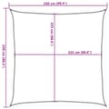 Miniatyrbilde 11 av 11: vidaXL Solseil 160 g/m² antrasitt 2,5x2,5 m HDPE