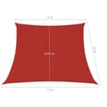 Miniatyrbilde 6 av 6: vidaXL Solseil 160 g/m² rød 4x5x4 m HDPE