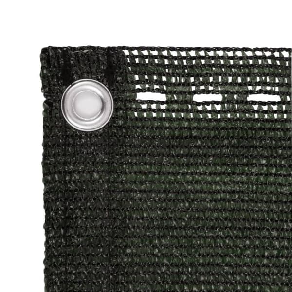 vidaXL altanafskærmning 75x600 cm HDPE mørkegrøn