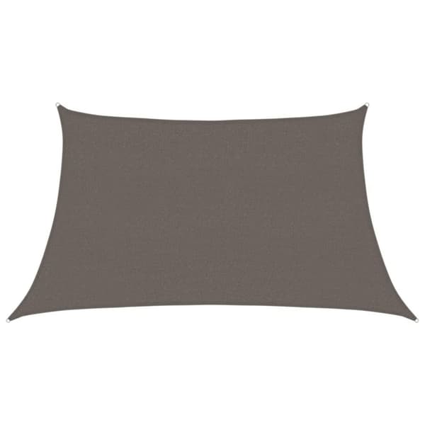 vidaXL solsejl 3/4x2 cm 160 g/m² HDPE antracitgrå