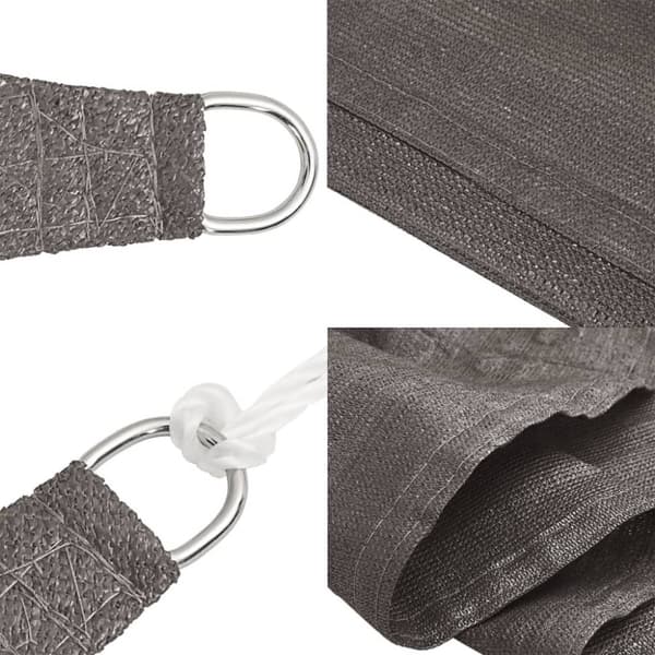 vidaXL solsejl 3/4x2 cm 160 g/m² HDPE antracitgrå