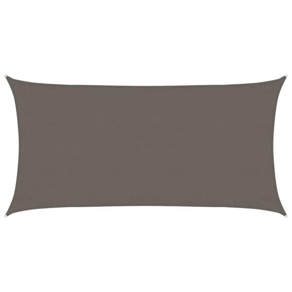 vidaXL solsejl 3x6 m 160 g/m² HDPE antracitgrå