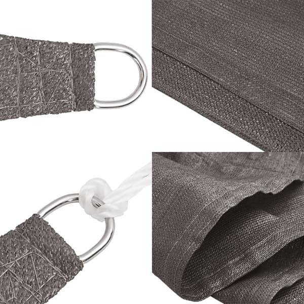 vidaXL solsejl 160 g/m² 4/5x3 m HDPE antracitgrå
