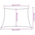 Miniatyrbillede 11 af 11: vidaXL solsejl 160 g/m² 4/5x3 m HDPE antracitgrå