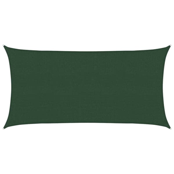 vidaXL solsejl 2,5x3,5 m 160 g/m² HDPE mørkegrøn