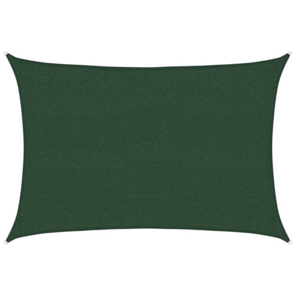 vidaXL solsejl 2,5x3,5 m 160 g/m² HDPE mørkegrøn