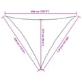 Miniatyrbilde 11 av 11: vidaXL Solseil 160 g/m² antrasitt 3,5x3,5x4,9 m HDPE