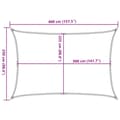 Miniatyrbild 11 av 11: vidaXL Solsegel 160 g/m² vit 2,5x4 m HDPE