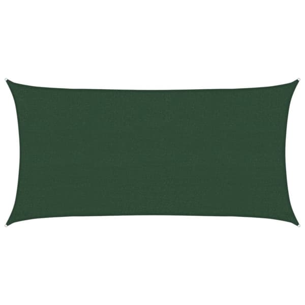 vidaXL Solseil 160 g/m² mørkegrønn 2x4 m HDPE