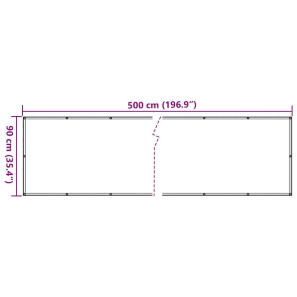 vidaXL Balkongskjerm antrasitt 90x500 cm oxfordstoff