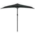 Miniatyrbillede 3 af 9: vidaXL altanparasol med aluminiumsstang 270x144x222 cm halv sort