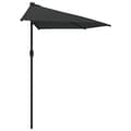 Miniatyrbillede 4 af 9: vidaXL altanparasol med aluminiumsstang 270x144x222 cm halv sort
