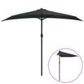 Miniatyrbillede 2 af 9: vidaXL altanparasol med aluminiumsstang 270x144x222 cm halv sort