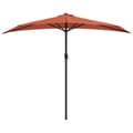 Miniatyrbilde 3 av 9: vidaXL Balkongparasoll aluminiumsstang terrakotta 270x144x222 cm halv