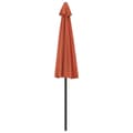 Miniatyrbilde 5 av 9: vidaXL Balkongparasoll aluminiumsstang terrakotta 270x144x222 cm halv